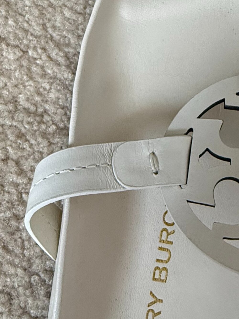 Tory Burch White Miller Cloud Sandals - Picture 3 of 5